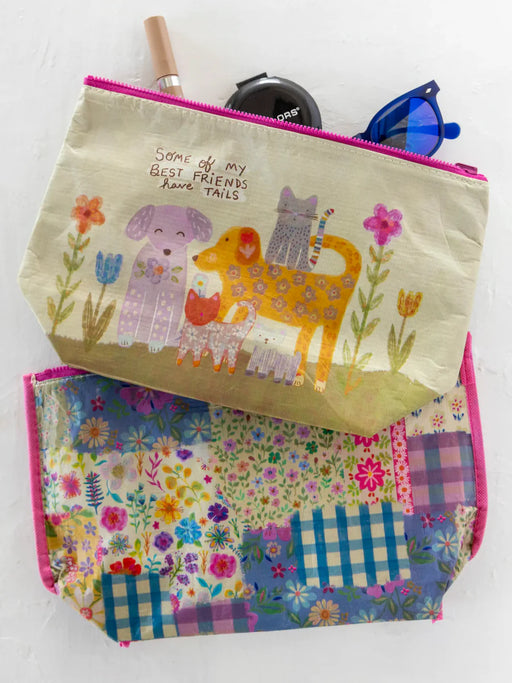 Recycled Reversible Zipper Pouch