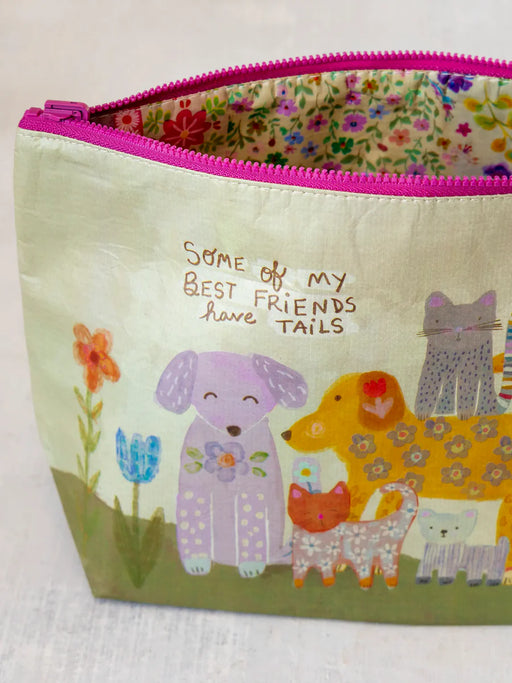 Recycled Reversible Zipper Pouch

