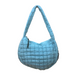 Quilted Bubble Bag Puffer Purse - Turquoise Blue