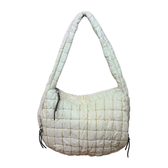 Quilted Bubble Bag Puffer Purse - Ivory