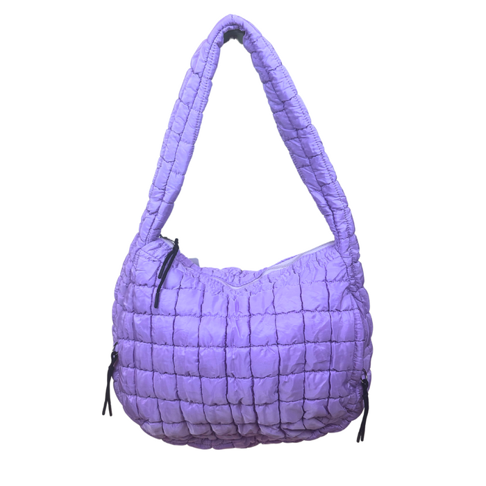 Quilted Bubble Bag Puffer Purse - Lilac