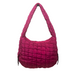 Quilted Bubble Bag Puffer Purse - Hot Pink