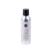 Silver bottle with black cap on a white background