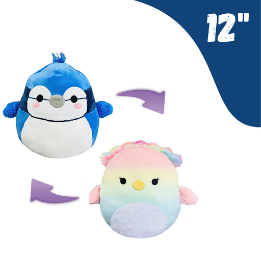 12" Babs the Blue Jay/Briannika the Pastel Peacock Flip-A-Mallows