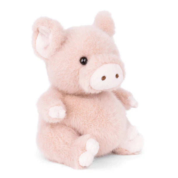 Plush pig toy on a white background