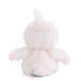 White plush snowman toy on a white background