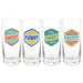 Badges of Honor Funny Drinking Glasses, Set of 4