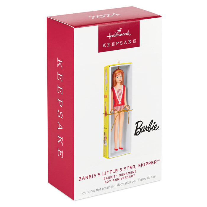 Barbie™ 60th Anniversary Barbie's Little Sister, Skipper™ 2024 Ornament