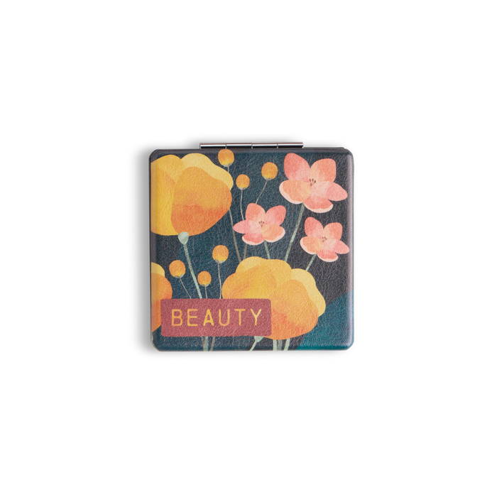 Floral Sentiment Compact Pocket Mirror