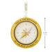 Gold compass ornament with 'This is the beginning of the best journey yet.' text on a white background