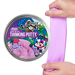 Crazy Aaron's Thinking Putty with a purple putty snake held by a hand against a white background