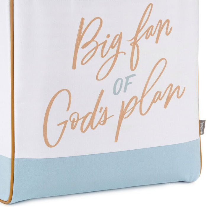 Big Fan of God's Plan Canvas Tote Bag