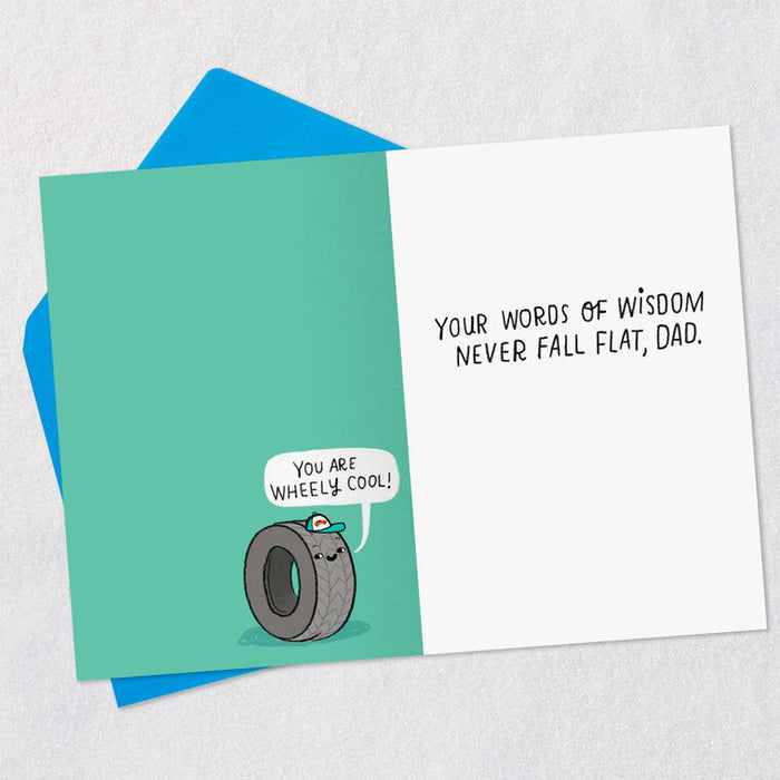 Your Wisdom Never Falls Flat Funny Father's Day Card for Dad