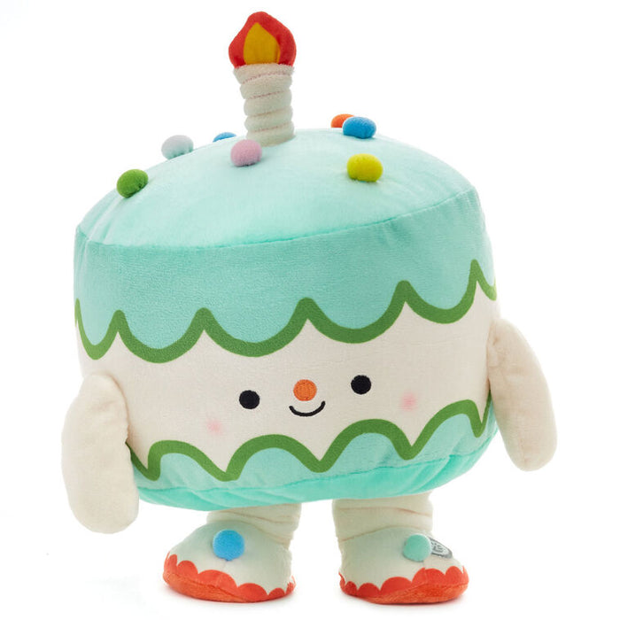 Birthday Cake With Candle Plush With Sound and Motion, 12"