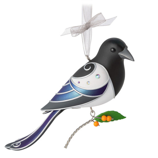 Decorative bird ornament with a white background