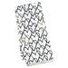 Towel with black heart pattern on a white background