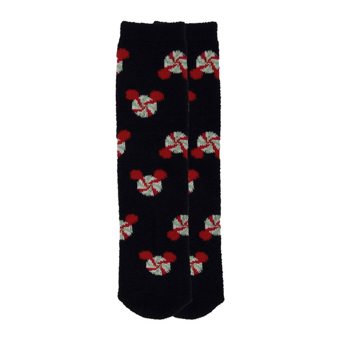 Hallmark + Disney Holiday Ever After Black Mickey Ears Crew Socks