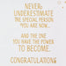 Never Underestimate Yourself Graduation Card
