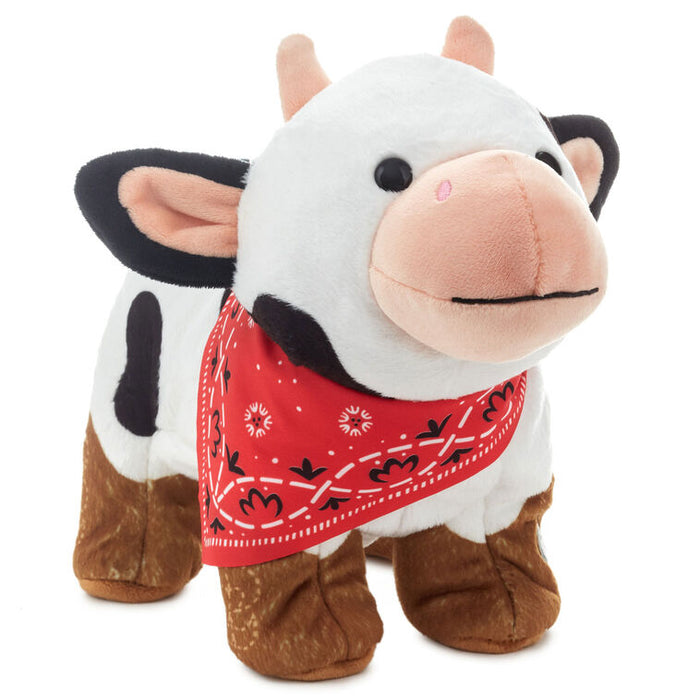 Spotted Cow in Boots Plush With Sound and Motion, 9"