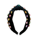 black Knotted Gemstone Headband