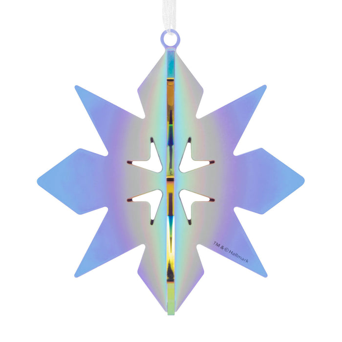 Signature Iridescent Blue Snowflake Acrylic Hallmark Ornament