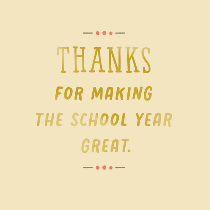 You Made the School Year Great Thank-You Card