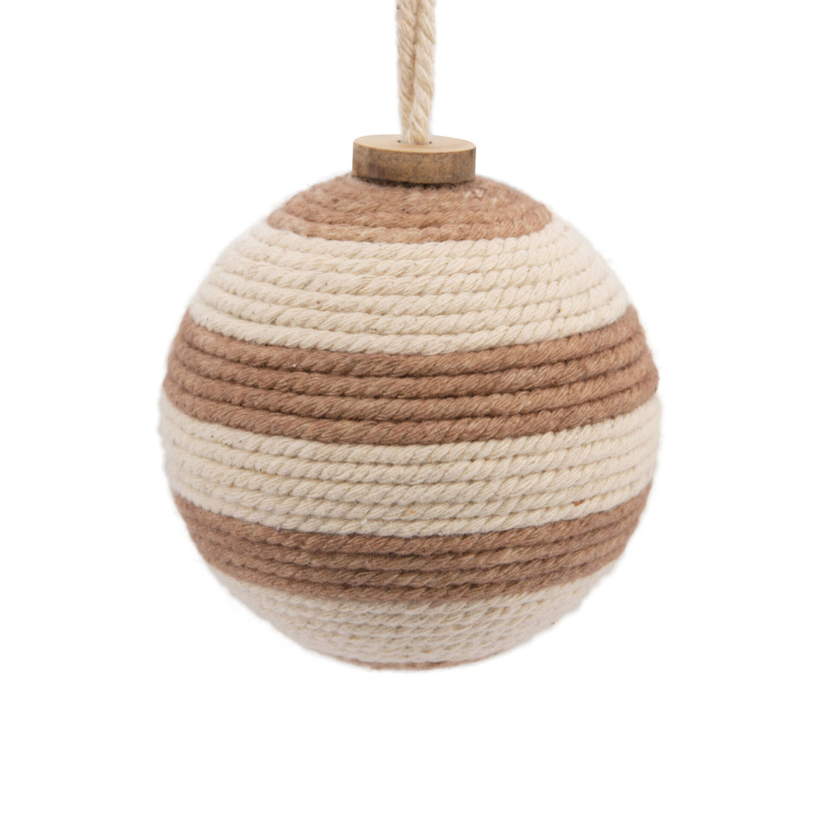 Striped Rope Fabric Ball Hallmark Ornament — Trudy's Hallmark