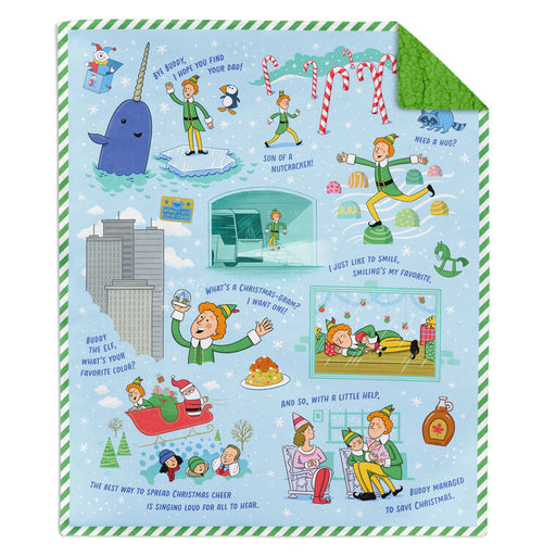 Elf Journey to New York Throw Blanket