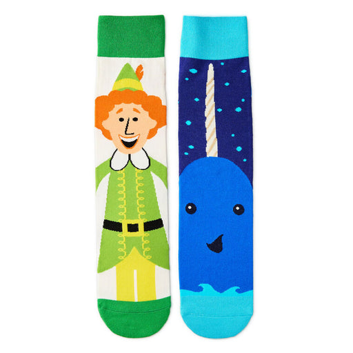 Buddy-the-Elf-and-Narwhal-Christmas-Socks_1XKT9047_01