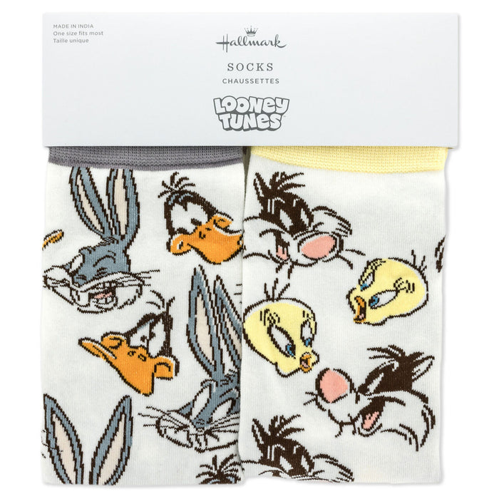 Pack of socks with Looney Tunes characters on a white background