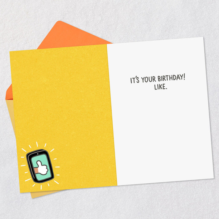 Social Media Likes Funny Birthday Card