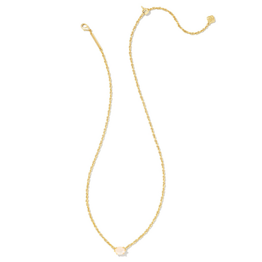 Kendra Scott Cailin Gold Pendant Necklace in Champagne Opal Crystal