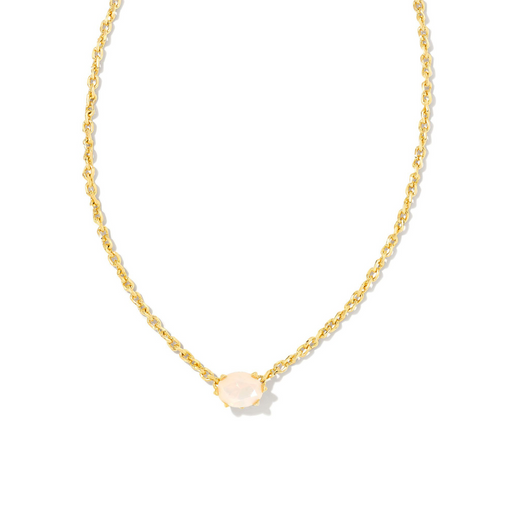 Kendra Scott Cailin Gold Pendant Necklace in Champagne Opal Crystal