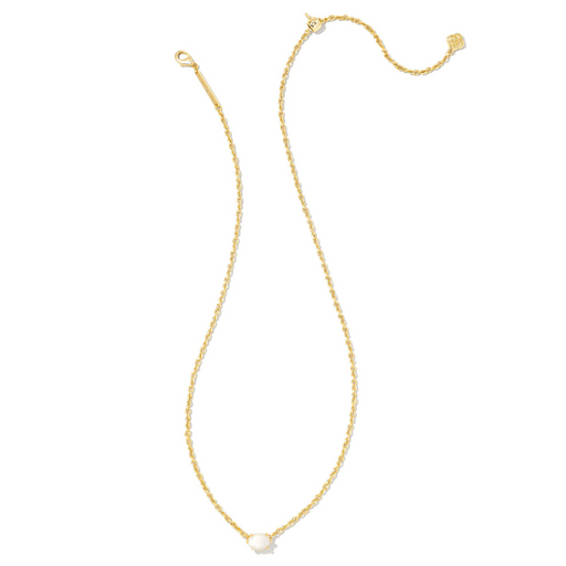 Kendra Scott Cailin Gold Pendant Necklace in Ivory Mother of Pearl