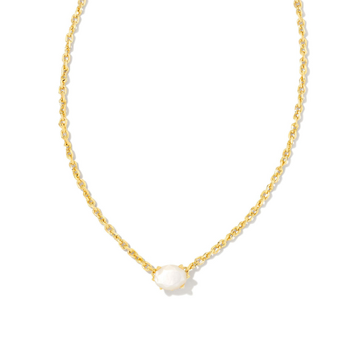 Kendra Scott Cailin Gold Pendant Necklace in Ivory Mother of Pearl