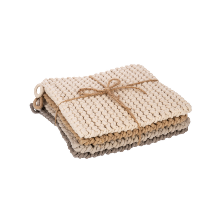 Cotton Crochet Pot Holder Set