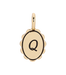 Charm Garden - Scalloped Initial Charm - Gold - Q