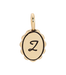 Charm Garden - Scalloped Initial Charm - Gold - Z