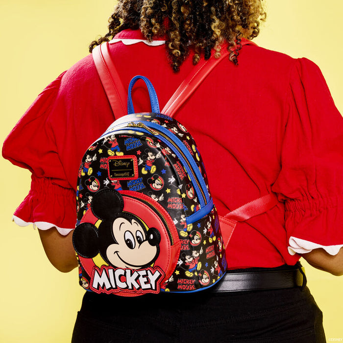 Mickey Mouse Classic All-Over Print Mini Backpack by Loungefly