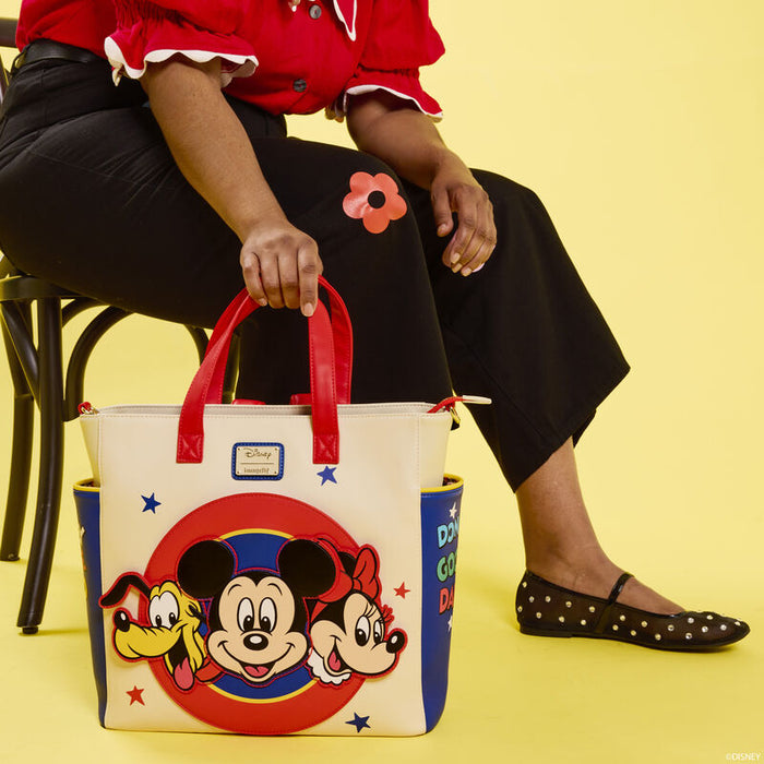 Mickey & Friends Classic Convertible Backpack & Tote Bag by Loungefly