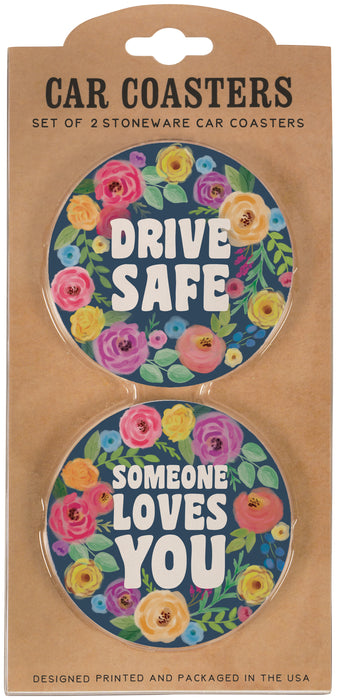 Drive Safe Car Coaster Set