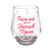 Pairs Well With Hallmark Movies Stemless Wine Glass