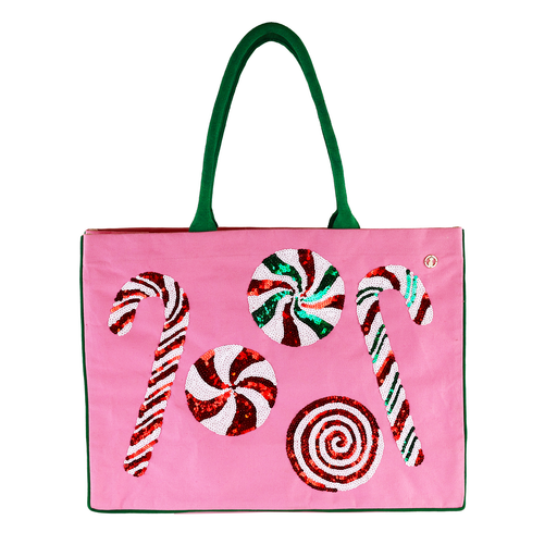 Sequin Christmas Candy Tote Bag