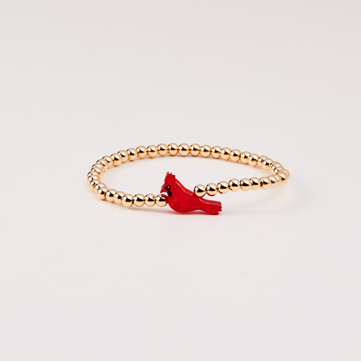 Holy Water Red Cardinal and Gold Bracelet