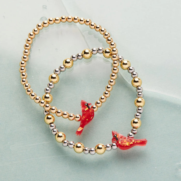 Holy Water Two-Tone Red Cardinal Bracelet