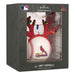 St. Louis Cardinals Christmas tree ornament in its retail packaging, featuring a white baseball with the Cardinals logo and red antler branches decorated with multicolored holiday lights.