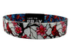 Bracelet with floral design and 'Tap to Pray' text on a white background
