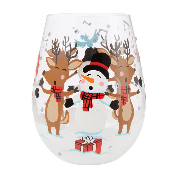 Hallmark Exclusive A-Caroling We Go Stemless Lolita Wine Glass