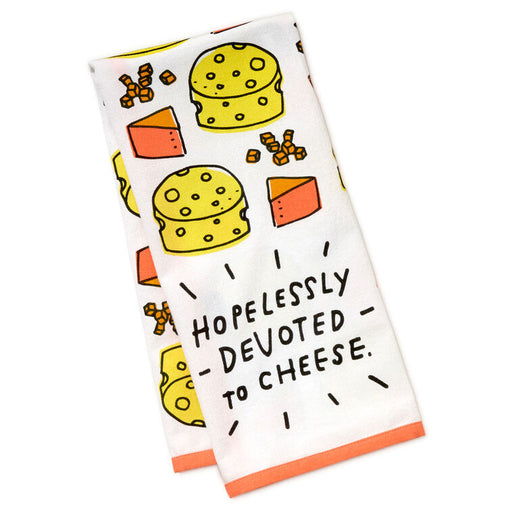 Hopelessly Devoted to Cheese Funny Tea Towel