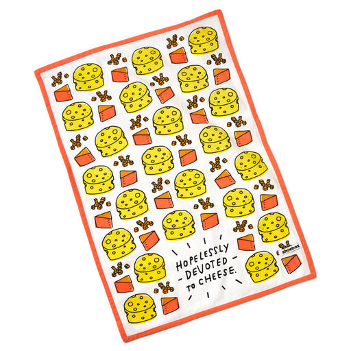Hopelessly Devoted to Cheese Funny Tea Towel